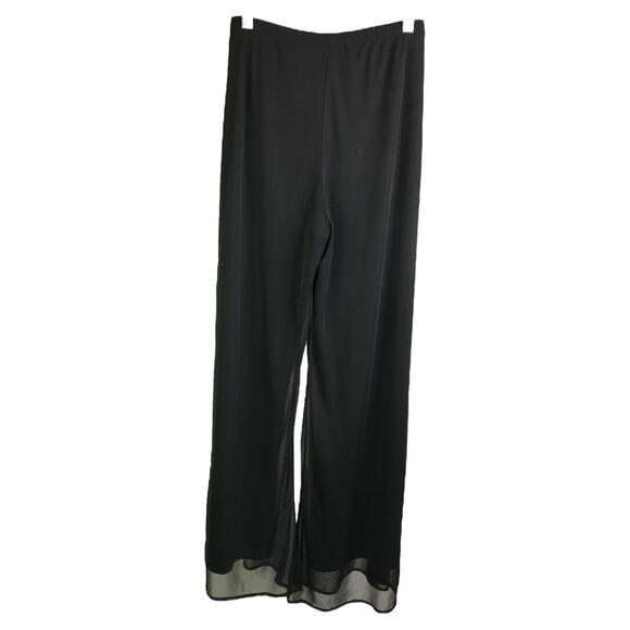 Christin Michaels Palazzo Pants Women S Black Sheer High Rise Wide Leg - Picture 3 of 8